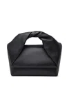 Jw Anderson Medium Twister Leather Top Handle Bag In Black