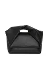 Jw Anderson Large Twister Leather Shoulder Bag In Black