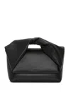 Jw Anderson Medium Twister Leather Top Handle Bag In Black