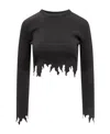 Jw Anderson Laser-cut Fine-ribbed Jumper In Black