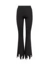 Jw Anderson J. W.anderson Stretchy High Waist Pants With Laser-cut In Black