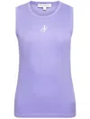 Jw Anderson Women's Anchor Jwa Logo Tank Top In Purple