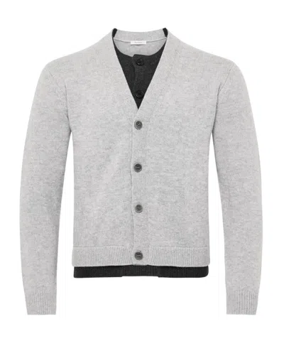 Jw Anderson Layered Cardigan In Gray
