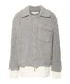 Jw Anderson Layered Cardigan In Gray