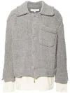 Jw Anderson Layered Cardigan In Grey