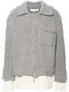 Jw Anderson Layered Cardigan In Grey