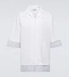 Jw Anderson Double Layer Oversize Camp Shirt In White