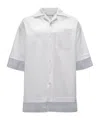 Jw Anderson Double Layer Oversize Camp Shirt In White