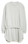 Jw Anderson Woman Mini Dress Light Grey Size L Cotton In Light Grey Melange