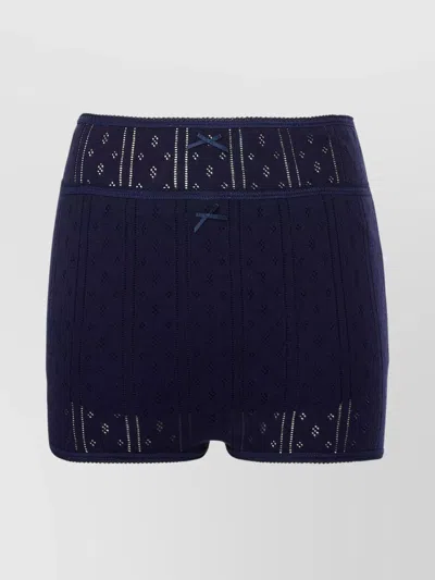 JW ANDERSON LAYERED KNIT HIGH-WAISTED BOW SHORTS