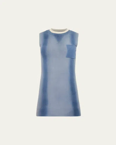 JW ANDERSON LAYERED MERINO WOOL MINI SHIFT DRESS