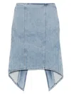 Jw Anderson Layered Midi Skirt In Blue