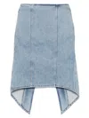 Jw Anderson Layered Midi Skirt In Light Blue