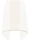 Jw Anderson White Layered Midi Skirt In Neutral