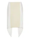 Jw Anderson White Layered Midi Skirt In Neutral