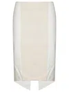 Jw Anderson White Layered Midi Skirt In Neutral