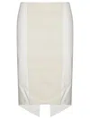 Jw Anderson Layered Midi Skirt With Unique Split Detail In White