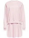 Jw Anderson Layered Sweatshirt Dress In Blush