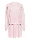Jw Anderson Layered Sweatshirt Dress In Rosado
