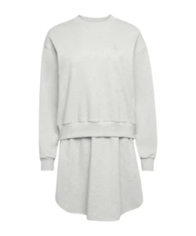 Jw Anderson Woman Mini Dress Light Grey Size L Cotton In Gray