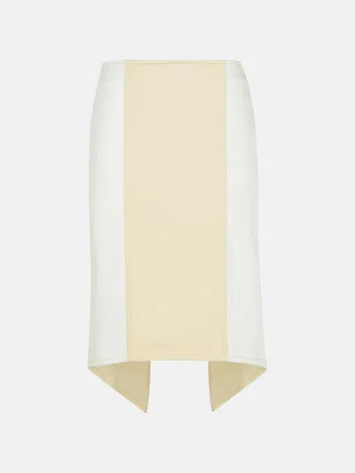 Jw Anderson 'layered' White Cotton Skirt