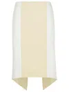 Jw Anderson Cotton Skirt With Layered Asymmetric Hem In White