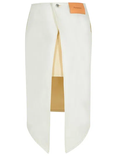 Jw Anderson Layered White Cotton Skirt