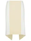Jw Anderson Cotton Skirt With Layered Asymmetric Hem In White
