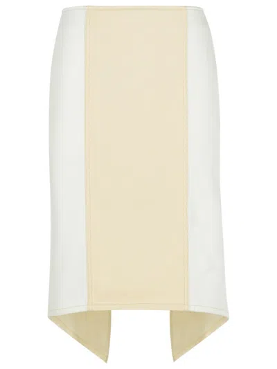 JW ANDERSON JW ANDERSON 'LAYERED' WHITE COTTON SKIRT