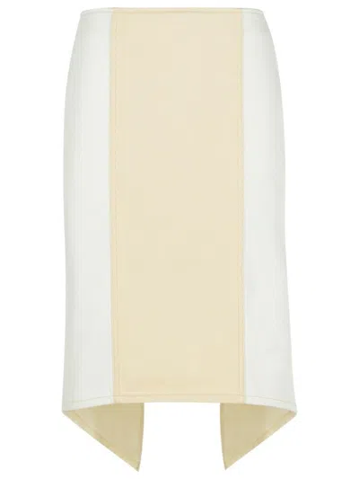 JW ANDERSON LAYERED' WHITE COTTON SKIRT