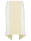 Jw Anderson Cotton Skirt With Layered Asymmetric Hem In White