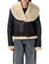 Jw Anderson J. W. Anderson Leather Aviator Jacket In Black