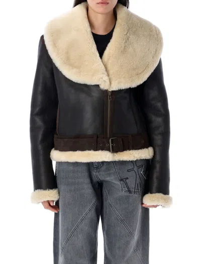 JW ANDERSON LEATHER AVIATOR JACKET