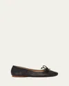 Jw Anderson Leather Ballerina Flats In Black