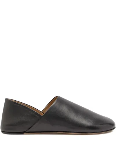 Jw Anderson Leather Ballet Flats In Black