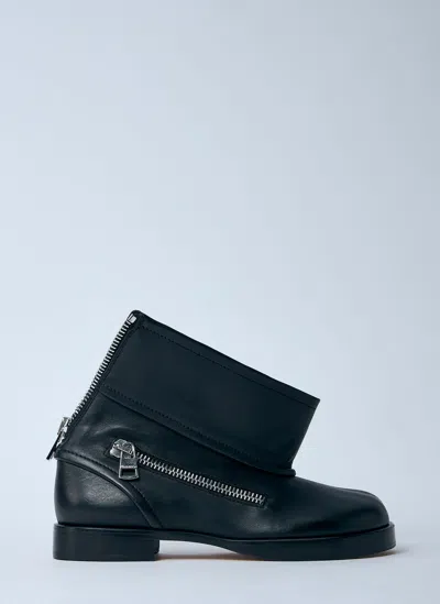 Jw Anderson Leather Biker Boots In Black