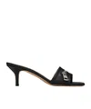 Jw Anderson Black Leather Biker Heeled Sandals In Black