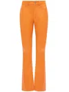 Jw Anderson Bootcut Leather Trousers In Orange