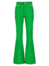 Shop Jw Anderson Leather Bootcut Trousers