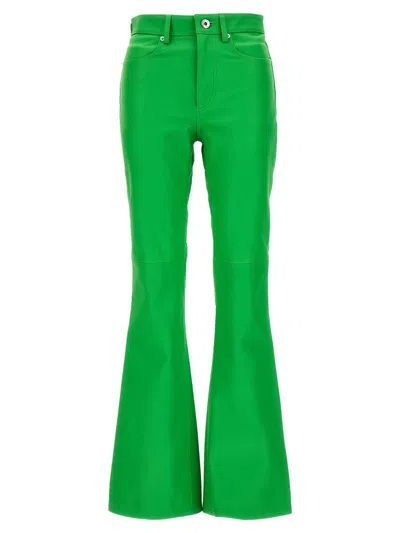 JW ANDERSON JW ANDERSON LEATHER BOOTCUT TROUSERS