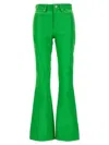 Jw Anderson J.w.anderson Women Leather Bootcut Trousers In Green