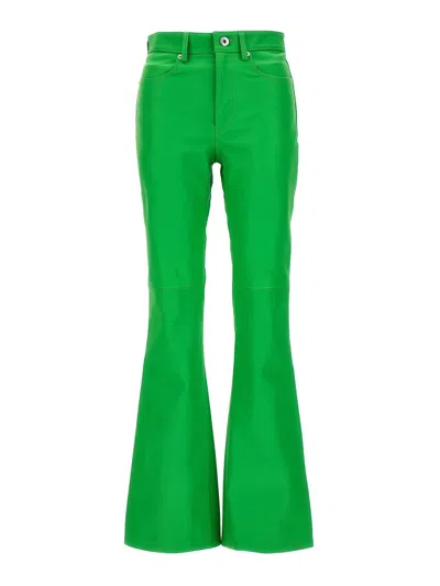 JW ANDERSON LEATHER BOOTCUT TROUSERS