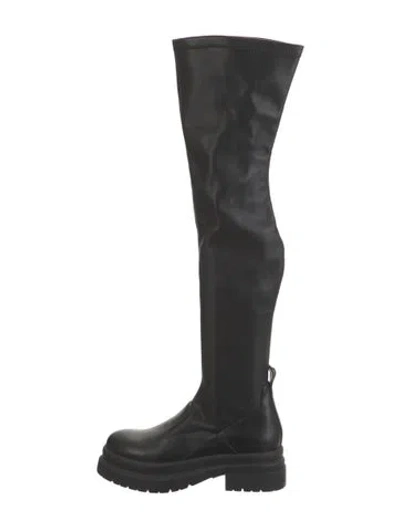 Pre-owned Jw Anderson Leather Boots In Black