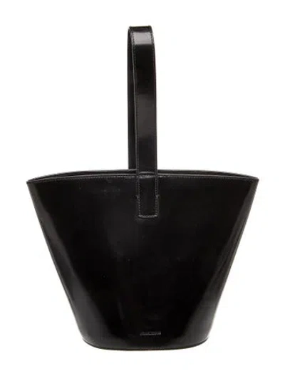 Pre-owned Jw Anderson Leather Bucket Bag In Black