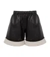 Jw Anderson Leather Canvas-trim Shorts In Black
