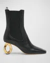 Jw Anderson Woman Ankle Boots Black Size 10 Calfskin In Black
