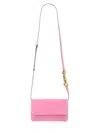 Jw Anderson Logo Printed Foldover Top Shoulder Bag In Pink