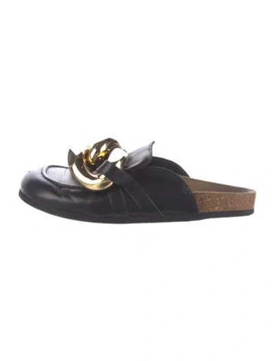 Pre-owned Jw Anderson Leather Chain-link Accents Mules In Multi