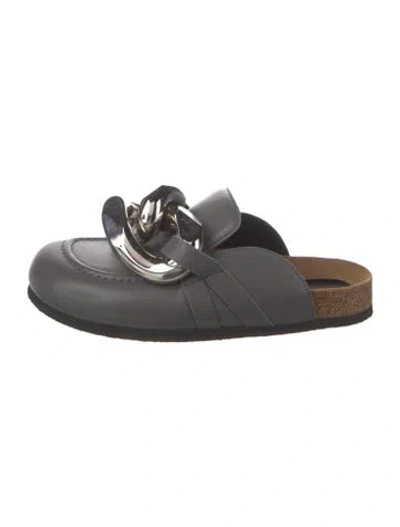 Pre-owned Jw Anderson Leather Chain-link Accents Mules In Multi