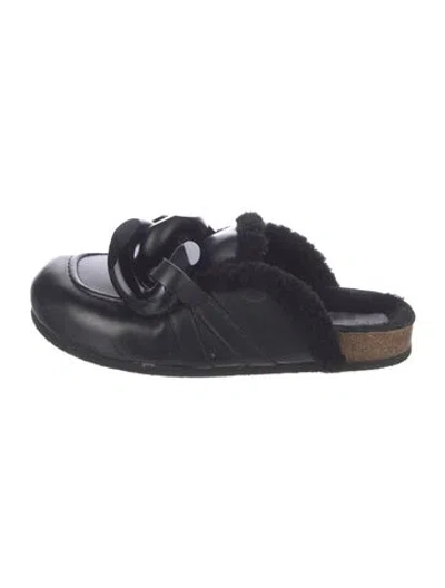 Pre-owned Jw Anderson Leather Chain-link Accents Mules In Multi